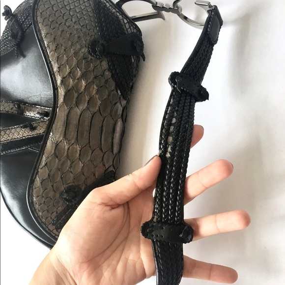 CHRISTIAN DIOR Python Saddle Bag RARE Handbag LE - Picture 6 of 10